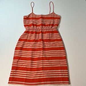 J. Crew Orange and White Stripe Mini Dress - 2